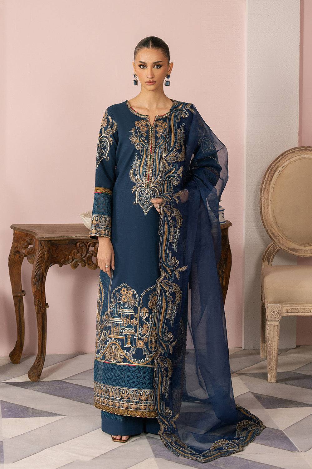 Maryum N Maria | Eid Luxury Lawn 25 | ARA - MS50160 by Maria Faisal - Registered Vendor of : Maryum N Maria - type : Ladies Clothes - 100% original wedding dresses