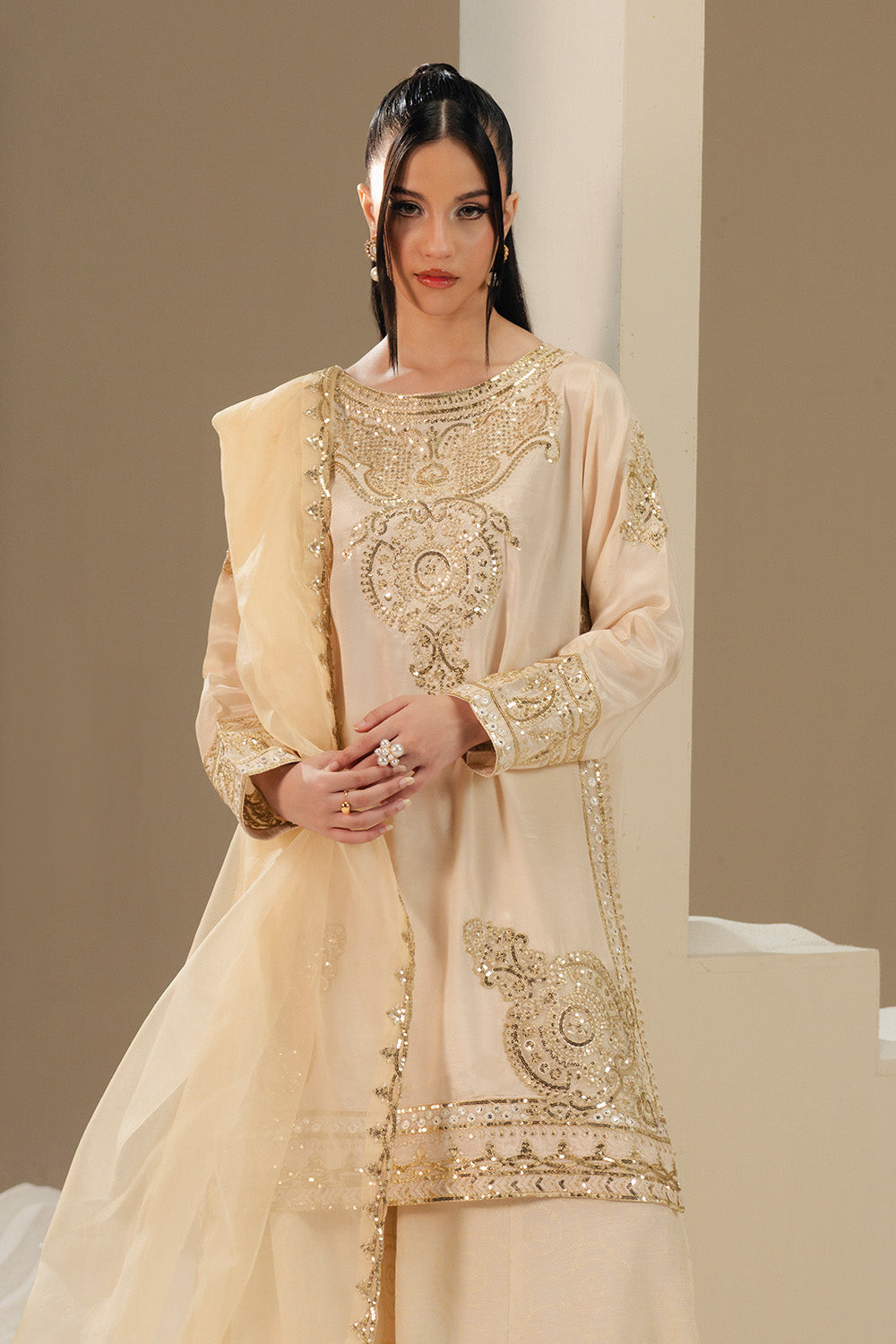 Maryum N Maria | Lyla Pret | LAGOM - MS50377 - Formal Dress - available at Maria Faisal in UK and USA.