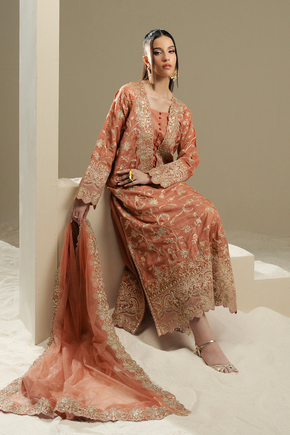 Maryum N Maria | Lyla Pret | SOLEIL - MS50382 - Formal Dress - available at Maria Faisal in UK and USA.