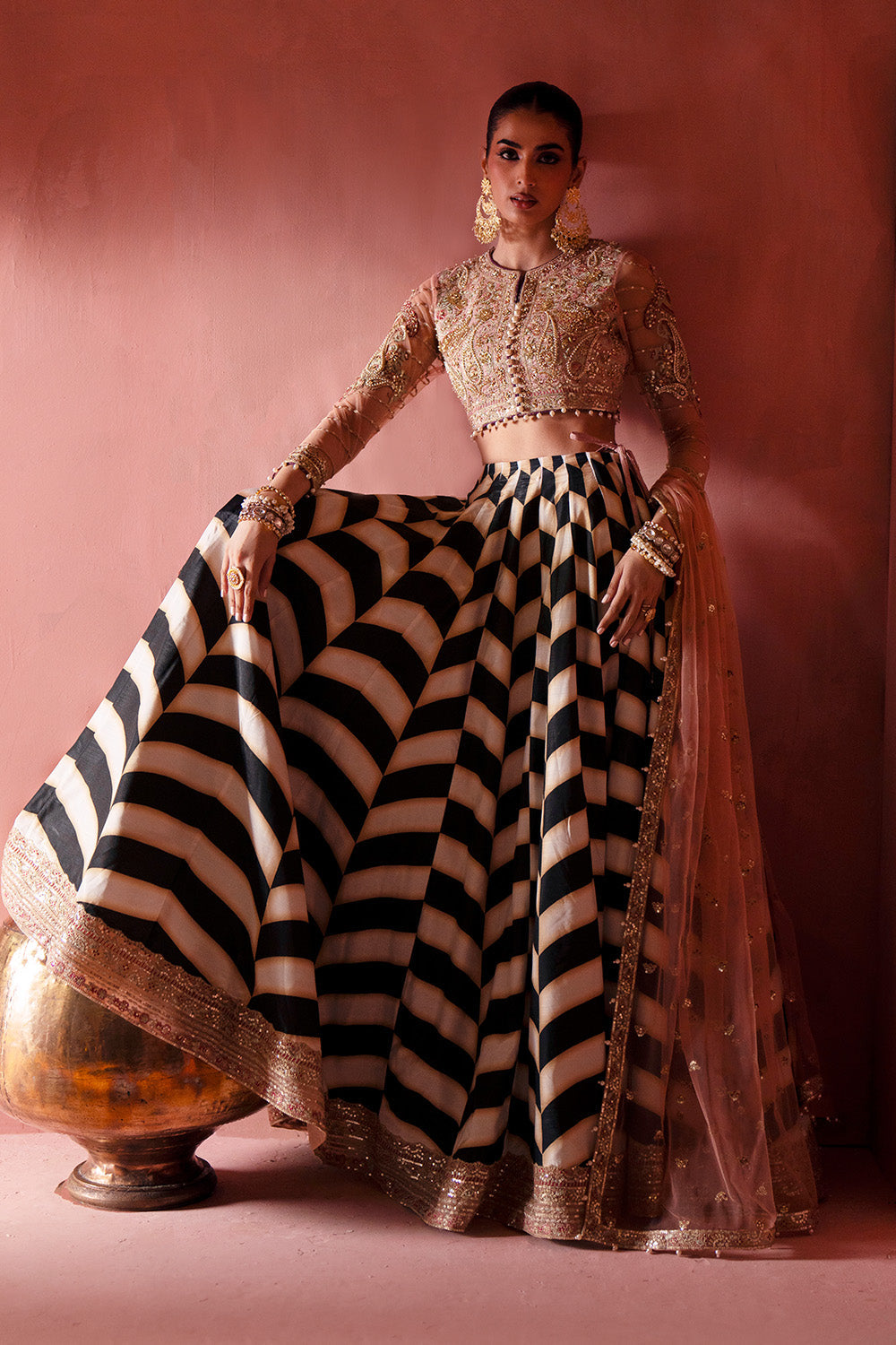 Maryum N Maria | Luxury Silk | QAWALI NIGHT - MSS5902 - Luxury Dress - available at Maria Faisal in UK and USA.