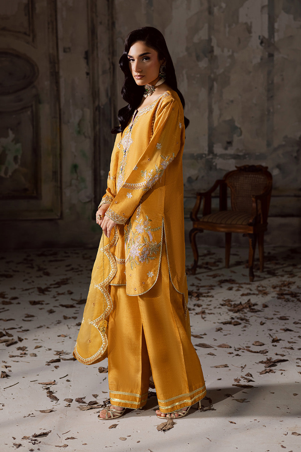 Maryum N Maria | Zarq Festive |VEECI - MSS5833 - Casual Dress - available at Maria Faisal in UK and USA.