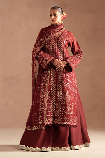 Emaan Adeel | Selene Formals | ELYRA - Designer Dress with Intricate embroidery and embellishments. Shop elegent wedding dress at Maria Faisal.