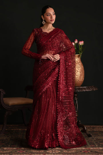 Emaan Adeel | Nooresha Formals 25 | Lalish - Designer Dress with Intricate embroidery and embellishments. Shop elegent wedding dress at Maria Faisal.