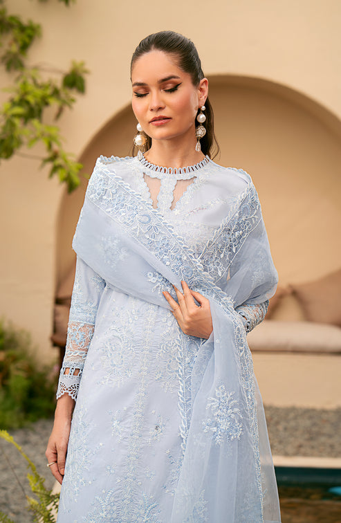 Emaan Adeel | Navaeh Luxury Pret | INDIRA - Designer Dress with Intricate embroidery and embellishments. Shop elegent wedding dress at Maria Faisal.