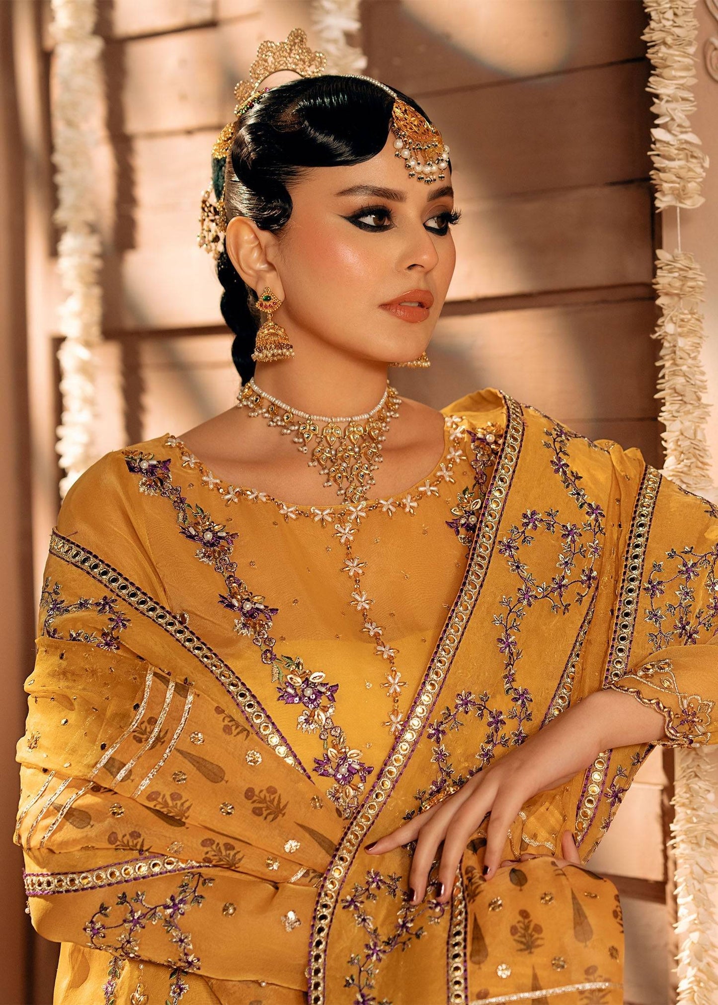 Fozia Khalid | Chamakh Dhamakh Wedding Festivity | Mayun by Maria Faisal - Registered Vendor of : Fozia Khalid - type : Ladies Clothes - 100% original wedding dresses