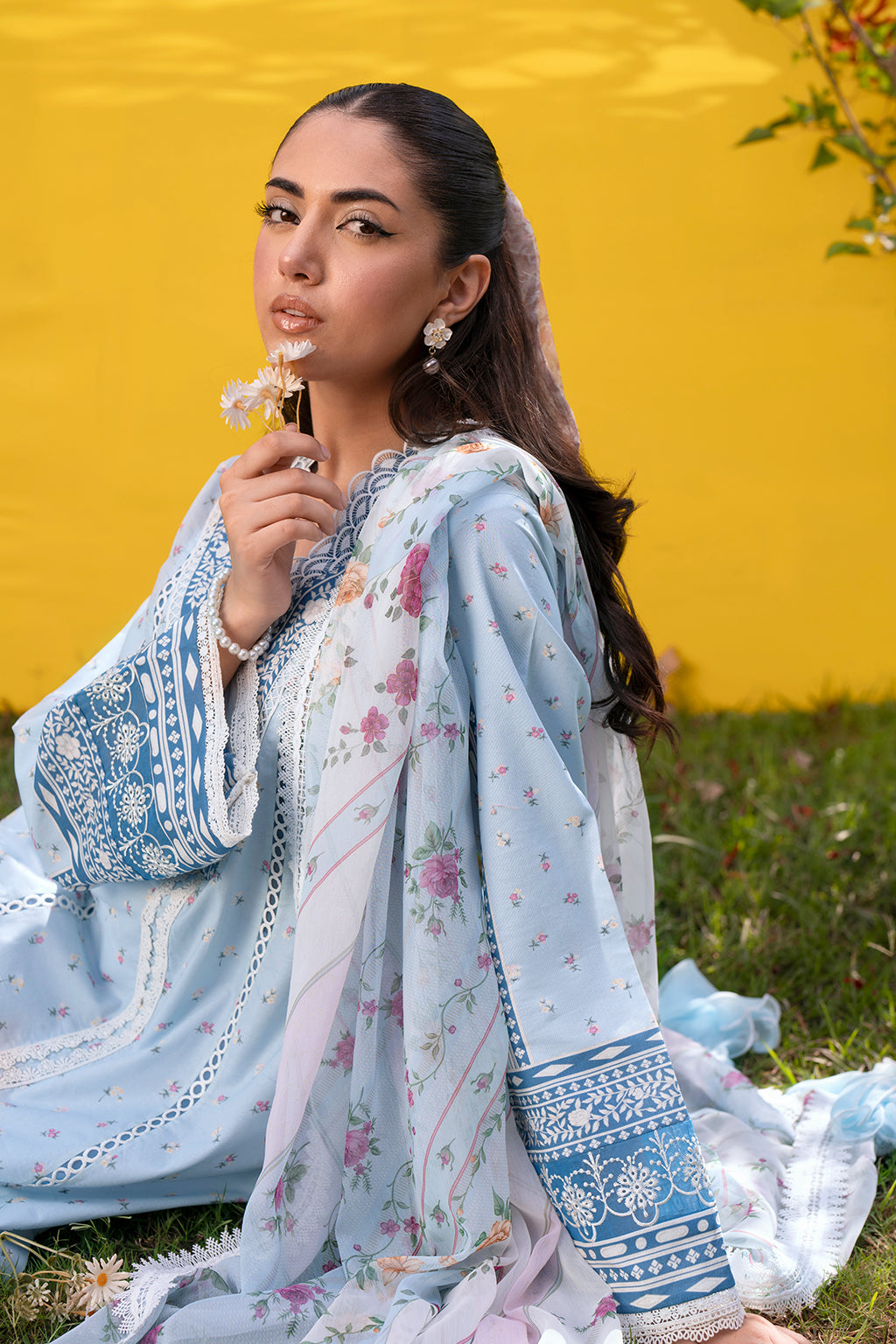 Sardinia | Cocktail Luxury Lawn | BLUEBELLS - Designer Dress with Intricate embroidery and embellishments. Shop elegent wedding dress at Maria Faisal.