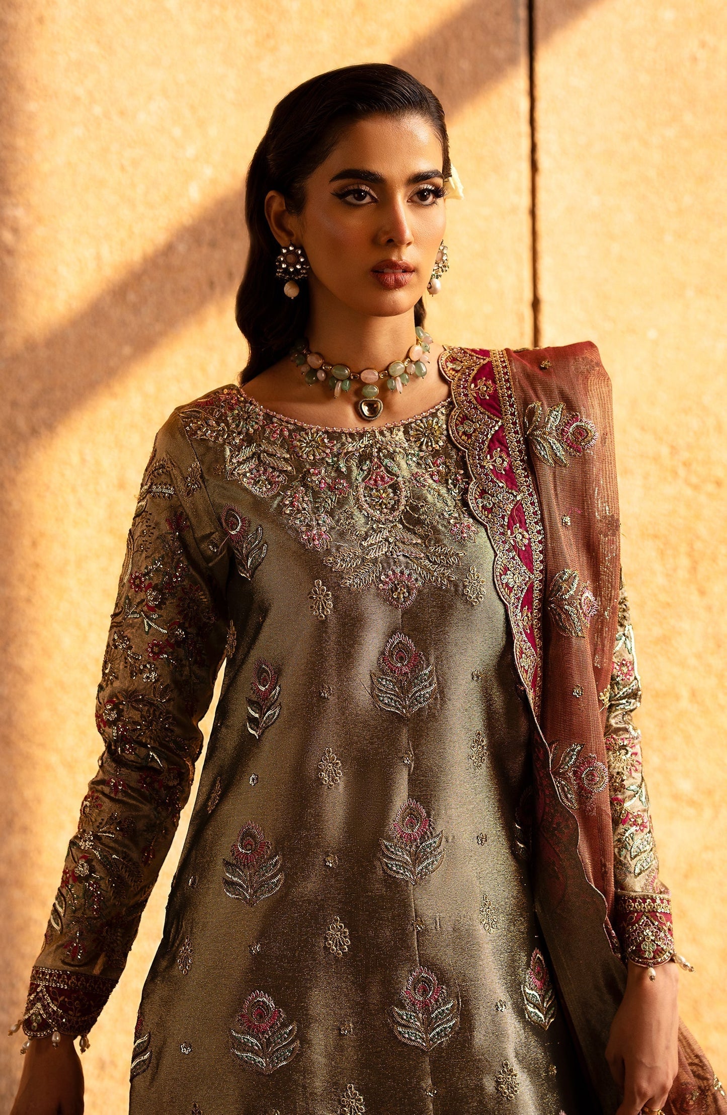 Emaan Adeel | Casabella Wedding Formals | FELISA - Designer Dress with Intricate embroidery and embellishments. Shop elegent wedding dress at Maria Faisal.