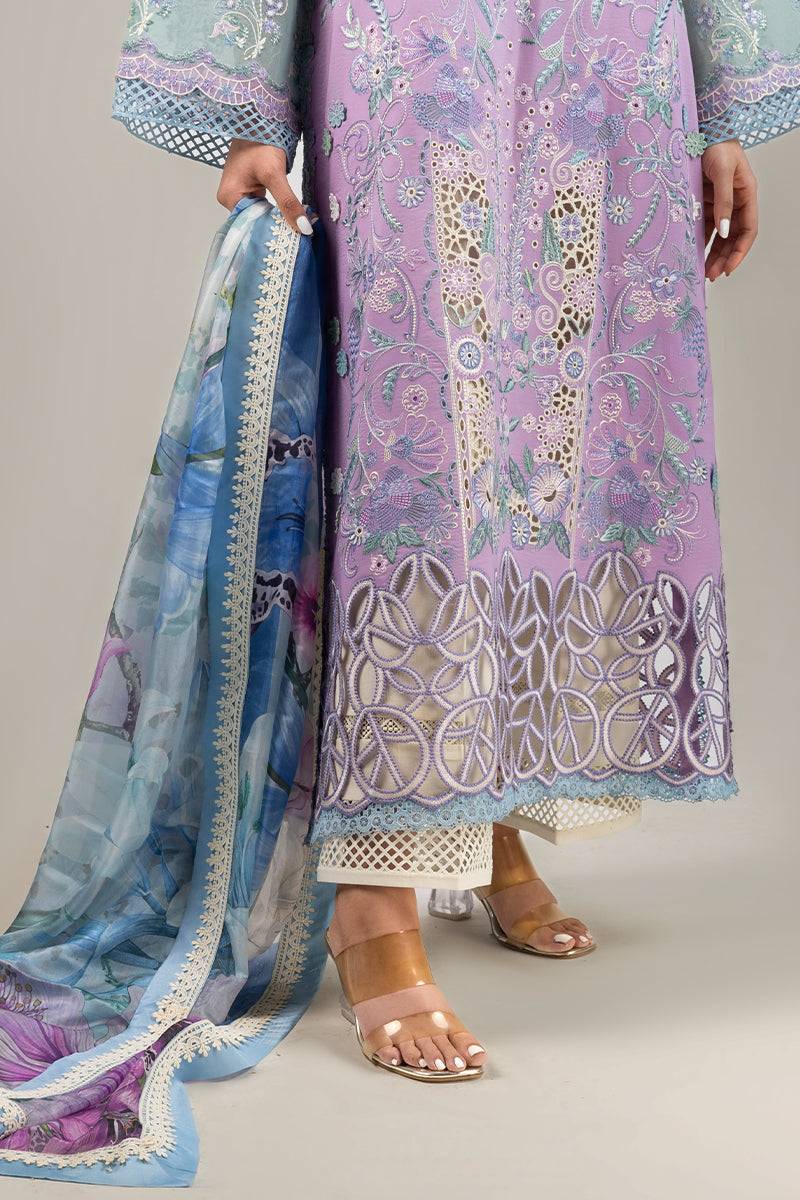 Mushq | Manaram Luxury Lawn 25 | Glowing Pulse by Maria Faisal - Registered Vendor of : Mushq - type : Ladies Clothes - 100% original wedding dresses