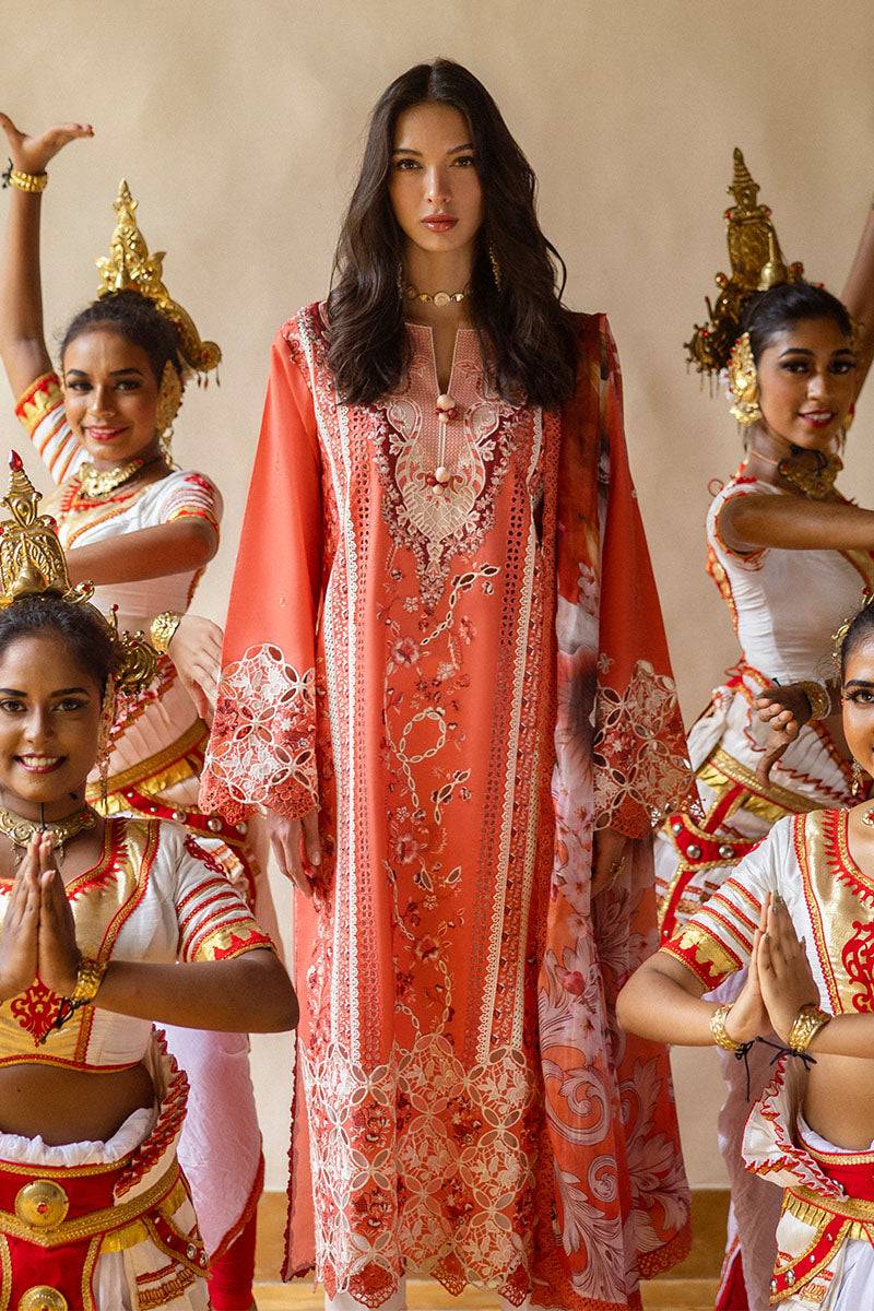 Mushq | Manaram Luxury Lawn 25 | Starry Side by Maria Faisal - Registered Vendor of : Mushq - type : Ladies Clothes - 100% original wedding dresses