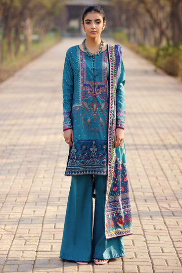 Motifz | Umang Lawn | 3556-SENA - Designer Dress with Intricate embroidery and embellishments. Shop elegent wedding dress at Maria Faisal.