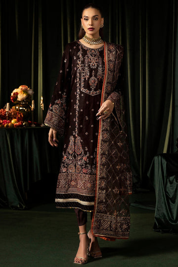 Motifz | Velvet Formals | 5091-AAHANA - Designer Dress with Intricate embroidery and embellishments. Shop elegent wedding dress at Maria Faisal.