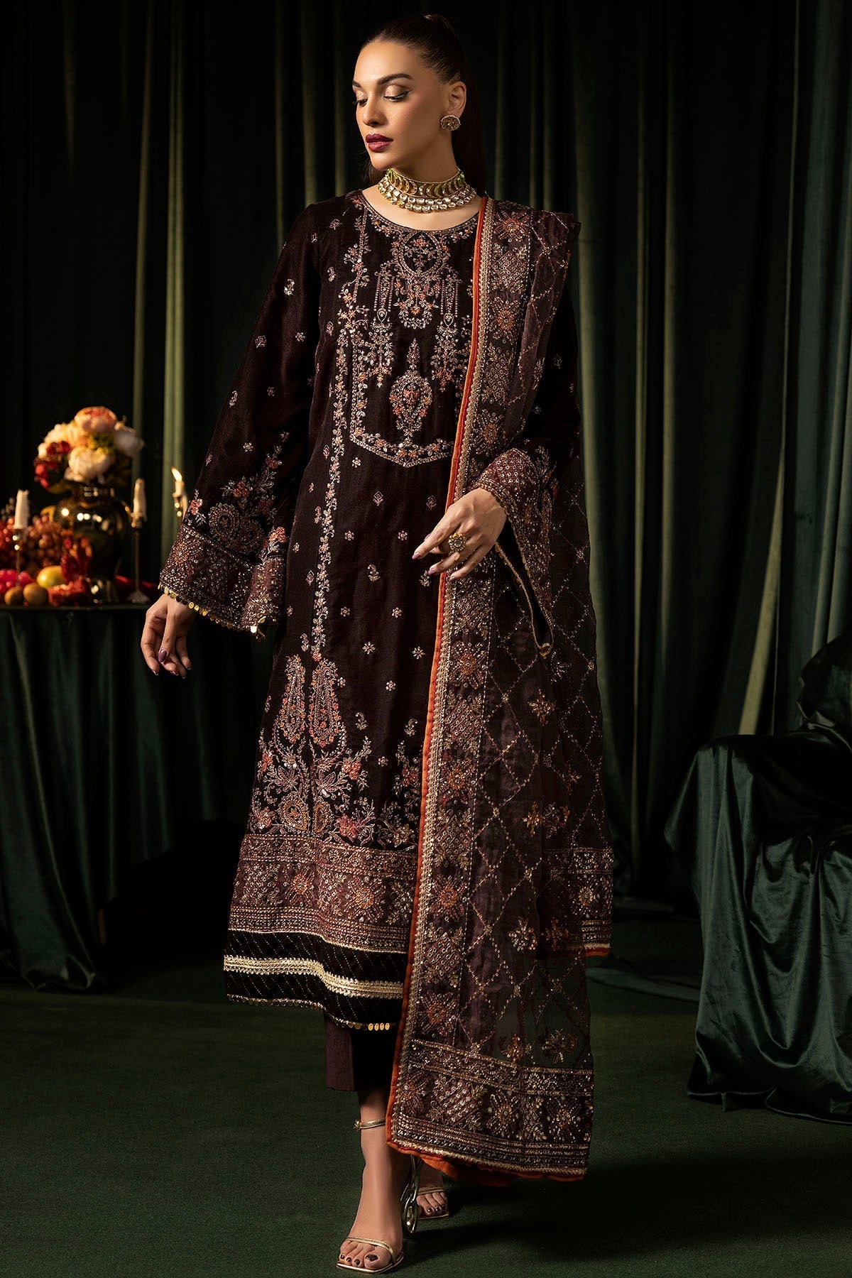 Motifz | Velvet Formals | 5091-AAHANA - Ladies Clothes - Maria Faisal