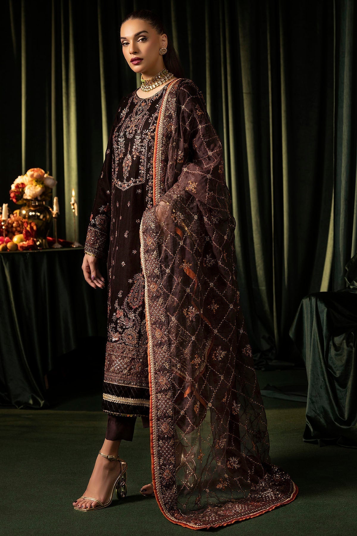 Motifz | Velvet Formals | 5091-AAHANA - Ladies Clothes - Maria Faisal