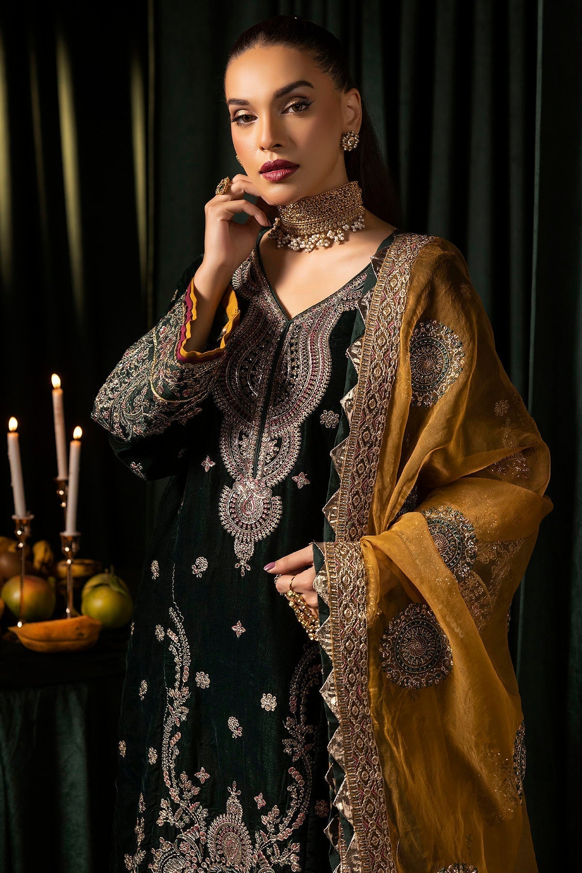 Motifz | Velvet Formals | 5094-YUMNA - Ladies Clothes - Maria Faisal