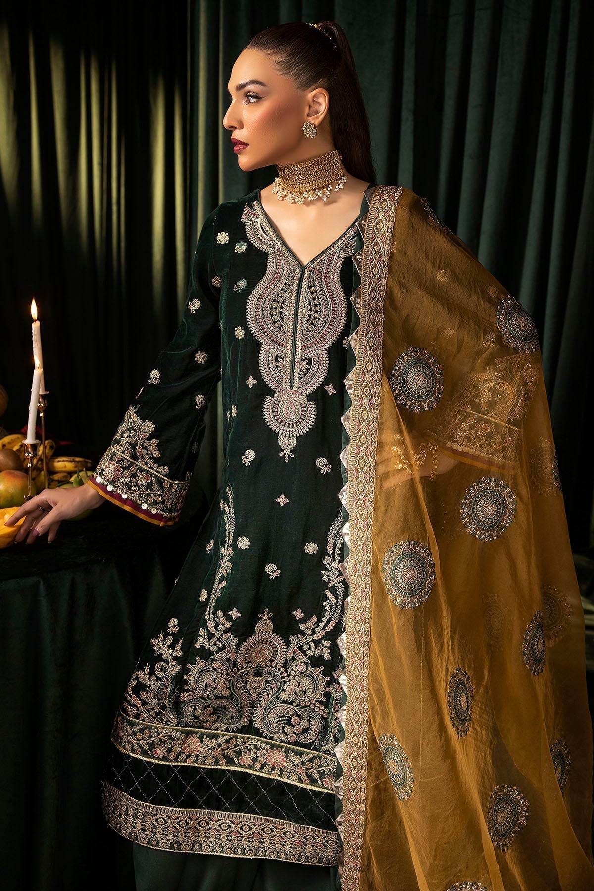 Motifz | Velvet Formals | 5094-YUMNA - Ladies Clothes - Maria Faisal