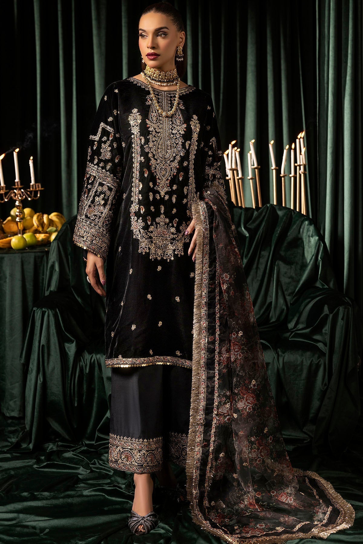 Motifz | Velvet Formals | 5097-TANISHA - Ladies Clothes - Maria Faisal