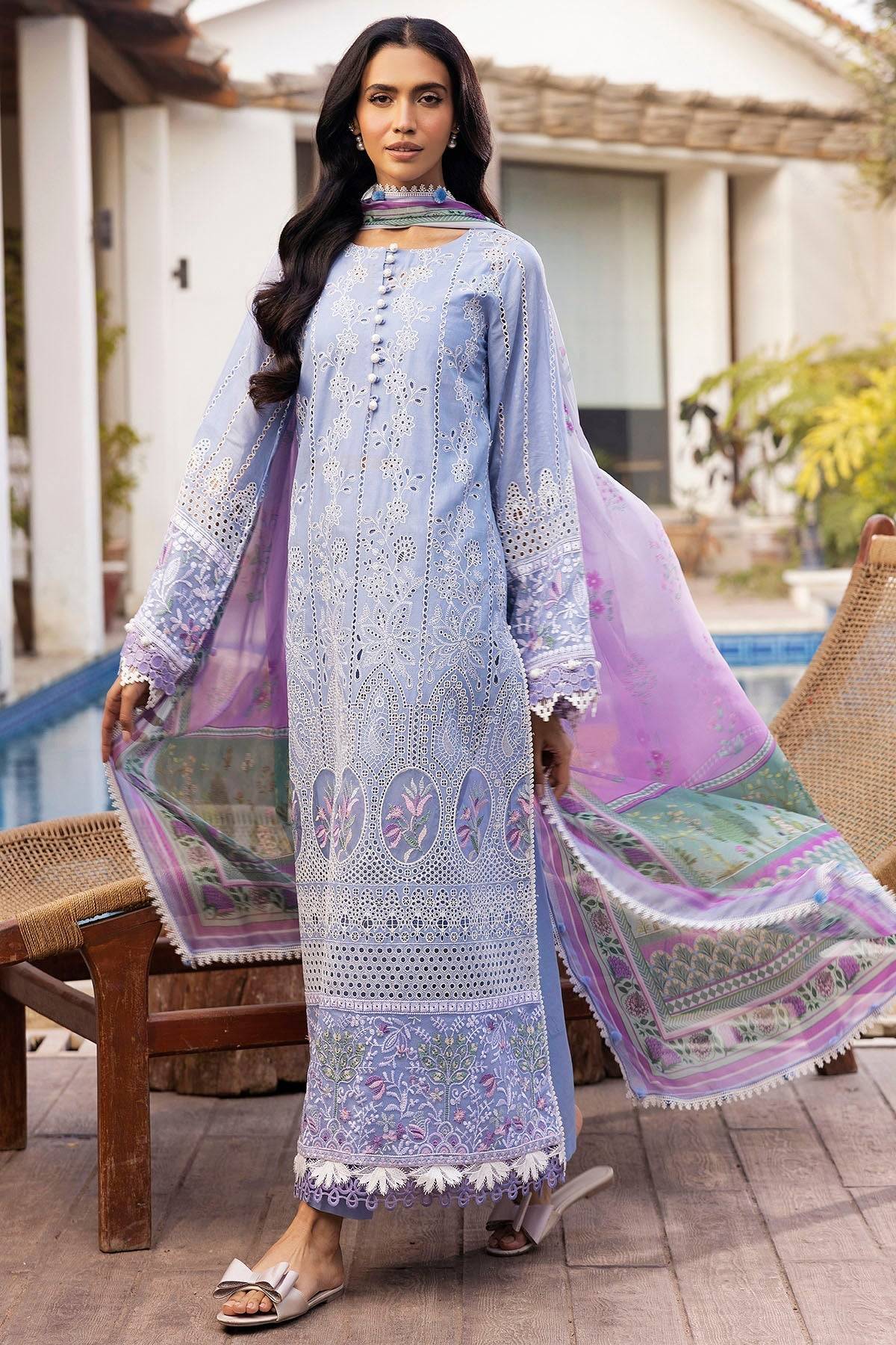 Motifz | Premium Lawn 25 | 5325-MAELYS by Maria Faisal - Registered Vendor of : Motifz - type : Ladies Clothes - 100% original wedding dresses