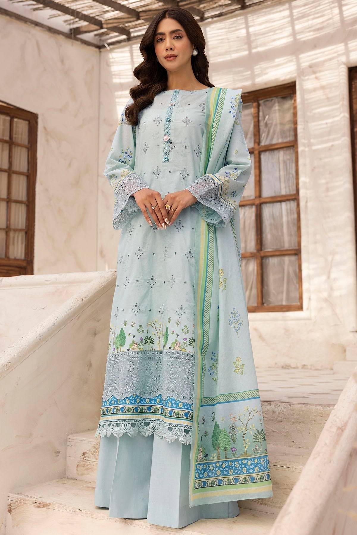 Motifz | Umang Lawn | 5411-SIRA by Maria Faisal - Registered Vendor of : Motifz - type : Ladies Clothes - 100% original wedding dresses
