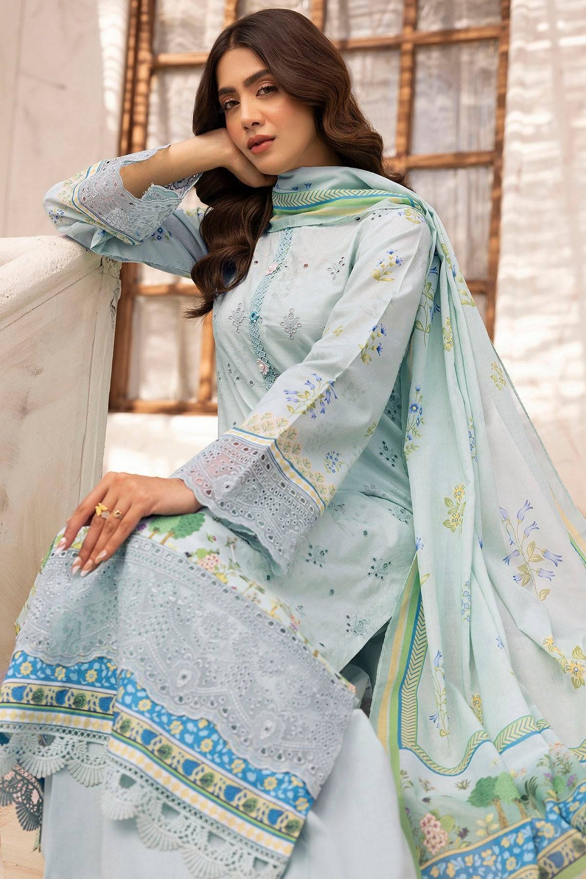Motifz | Umang Lawn | 5411-SIRA by Maria Faisal - Registered Vendor of : Motifz - type : Ladies Clothes - 100% original wedding dresses