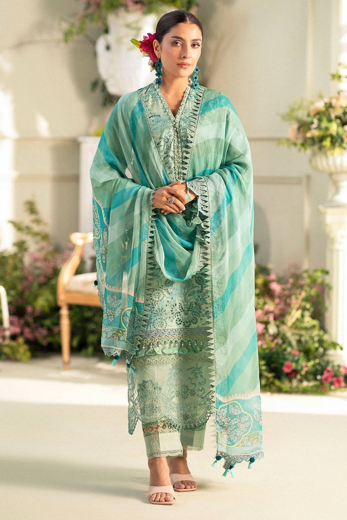 Motifz | Premium Lawn 25 | 5430-IRIS by Maria Faisal - Registered Vendor of : Motifz - type : Ladies Clothes - 100% original wedding dresses