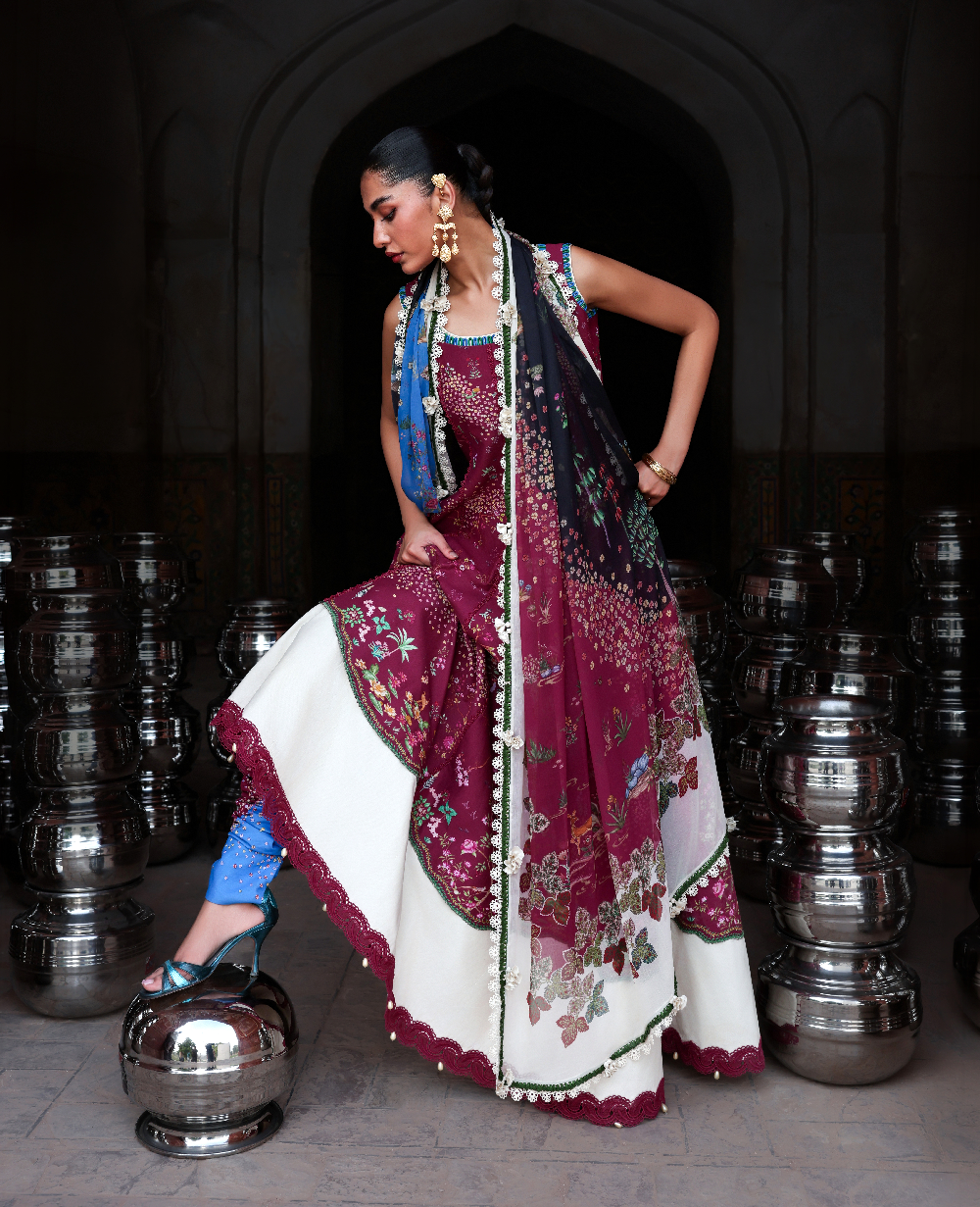 Republic Womenswear | Neoma Summer Prints 26 | Mahru - Luxury Dress - available at Maria Faisal in UK and USA.
