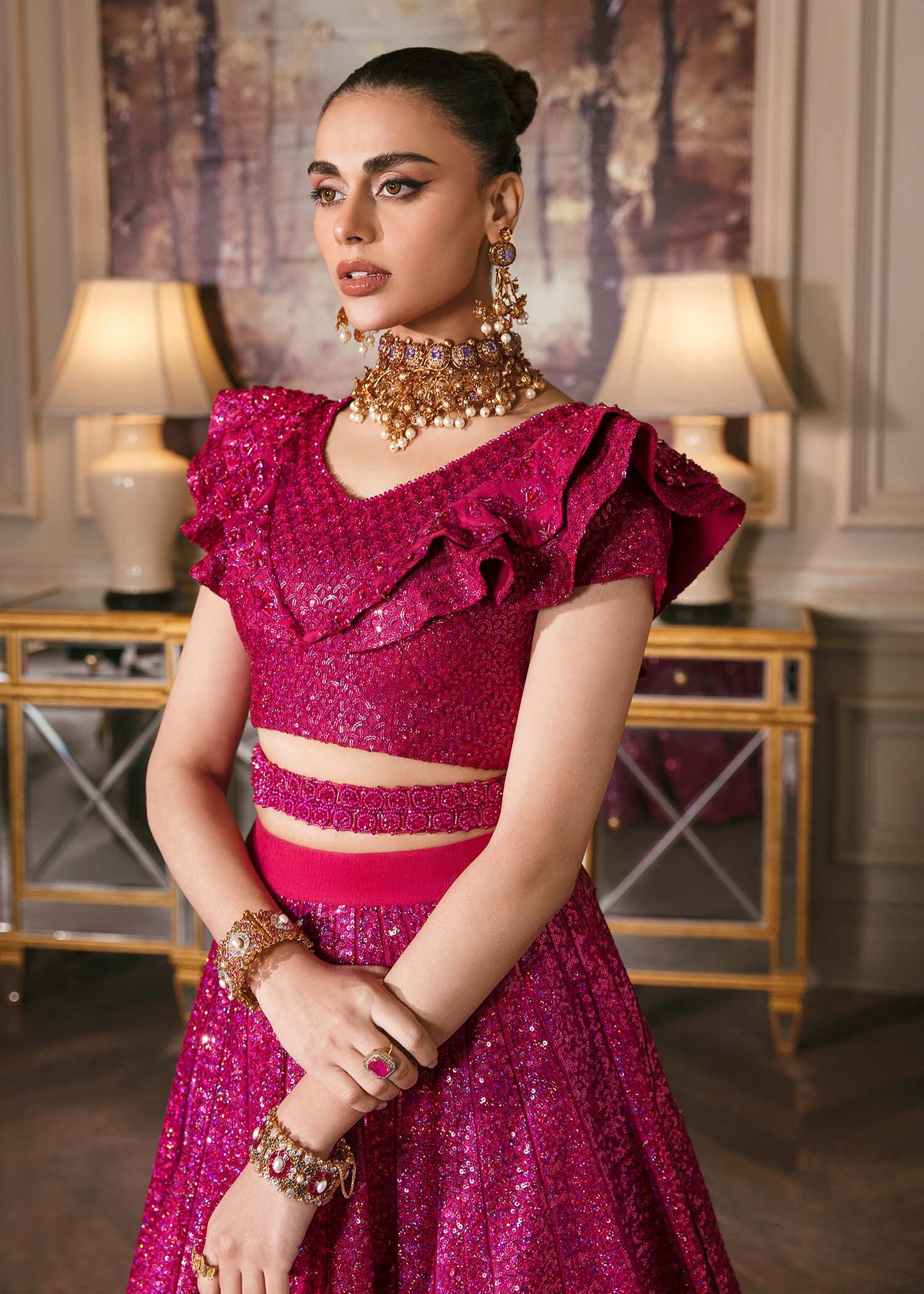 Waqas Shah | Malika - E - Elizabeth | FUCHSIA - Maria Faisal