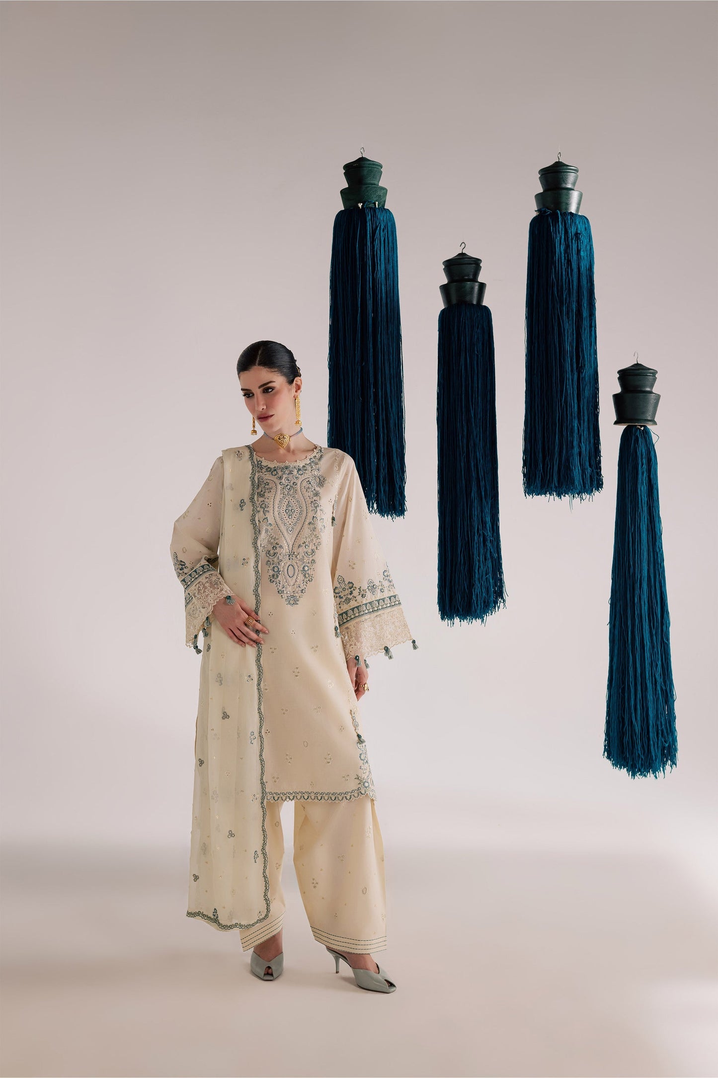 Batik | Festive Eid 26 | Mana - Luxury Dress - available at Maria Faisal in UK and USA.