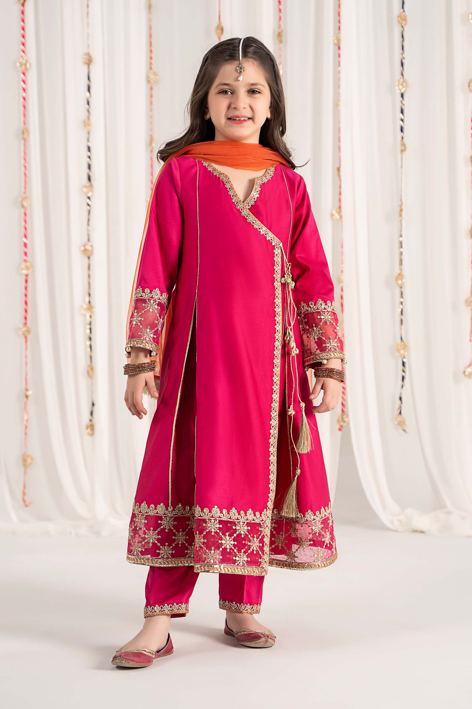 Maria B | 3 Piece Embroidered Cotton Satin Suit | MKS-EF25-41