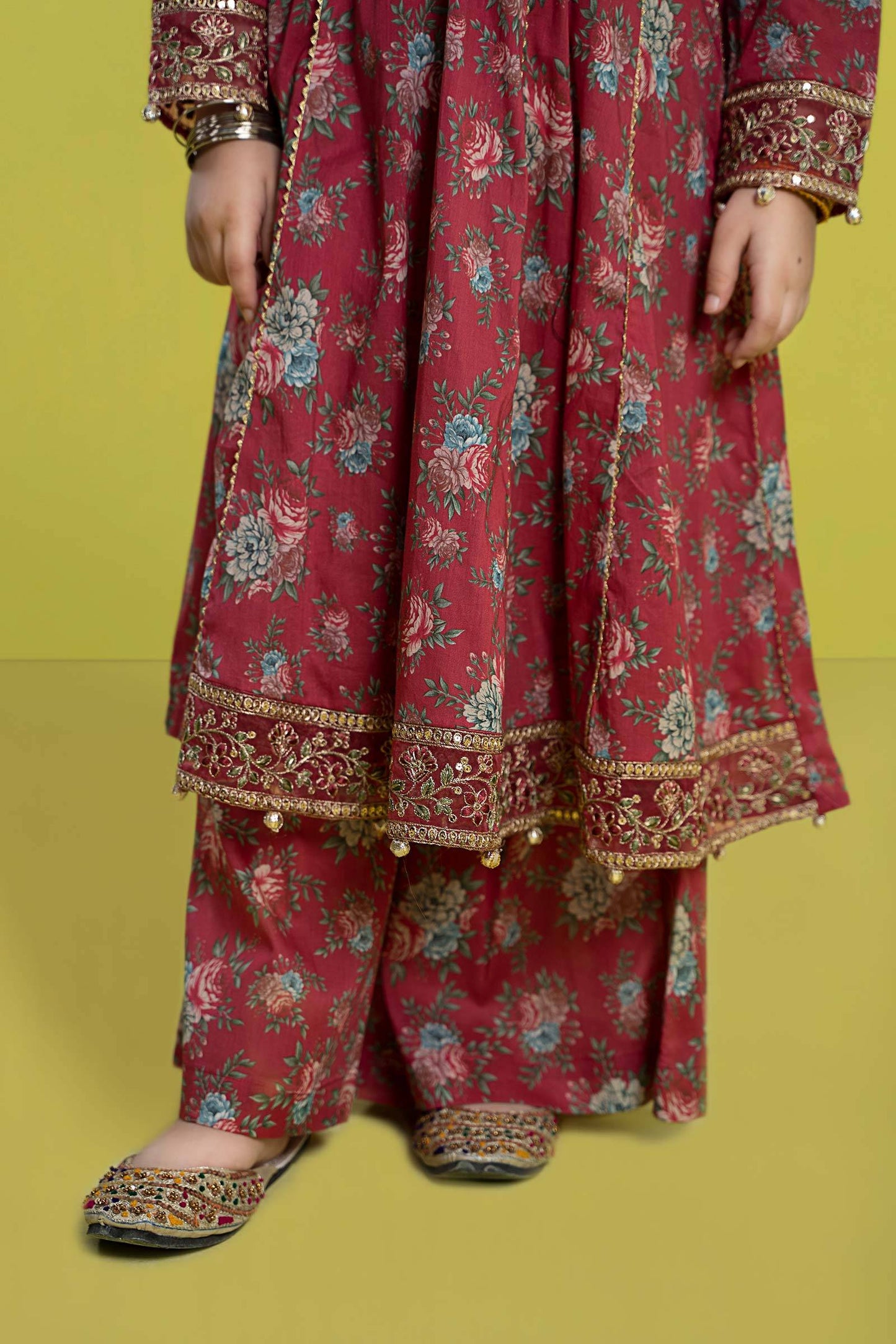 Maria B | 3 Piece Embroidered Lawn Suit | MKD-EF24-32 by Maria Faisal - Registered Vendor of : Maria B - type : Kids Clothes - 100% original wedding dresses