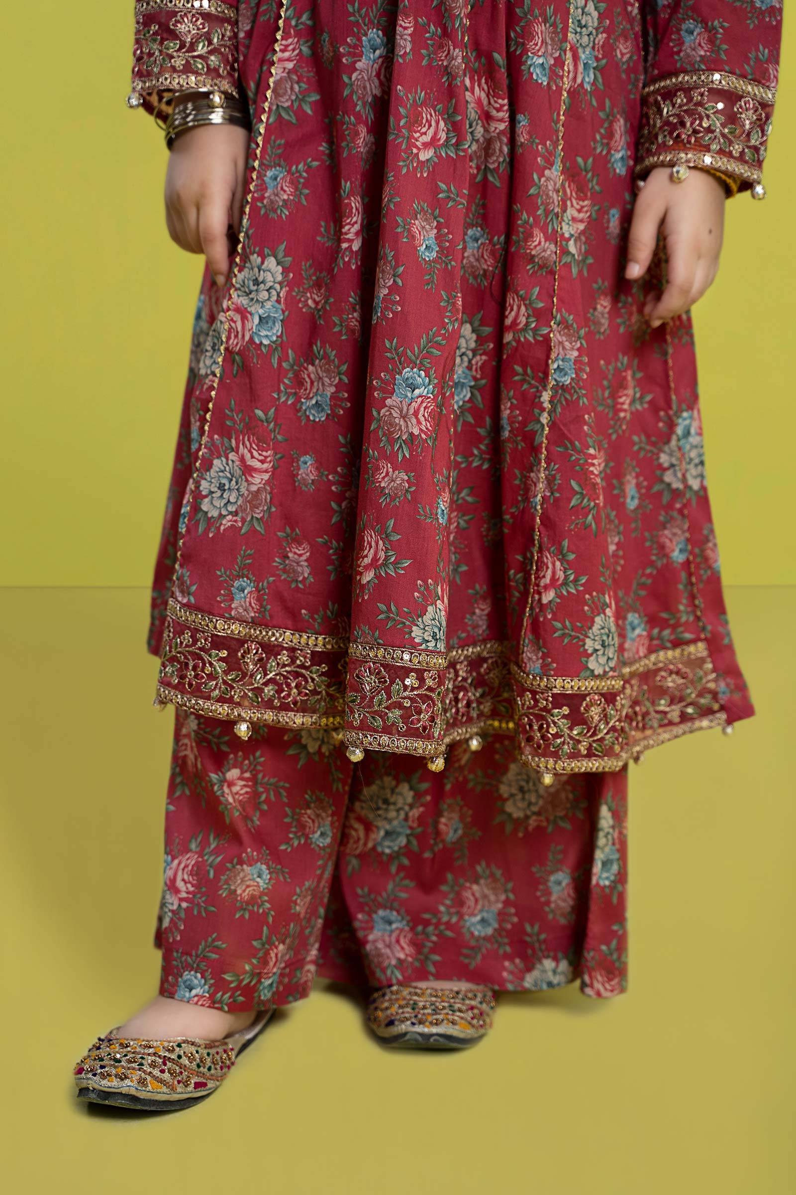Maria B | 3 Piece Embroidered Lawn Suit | MKD-EF24-32 by Maria Faisal - Registered Vendor of : Maria B - type : Kids Clothes - 100% original wedding dresses