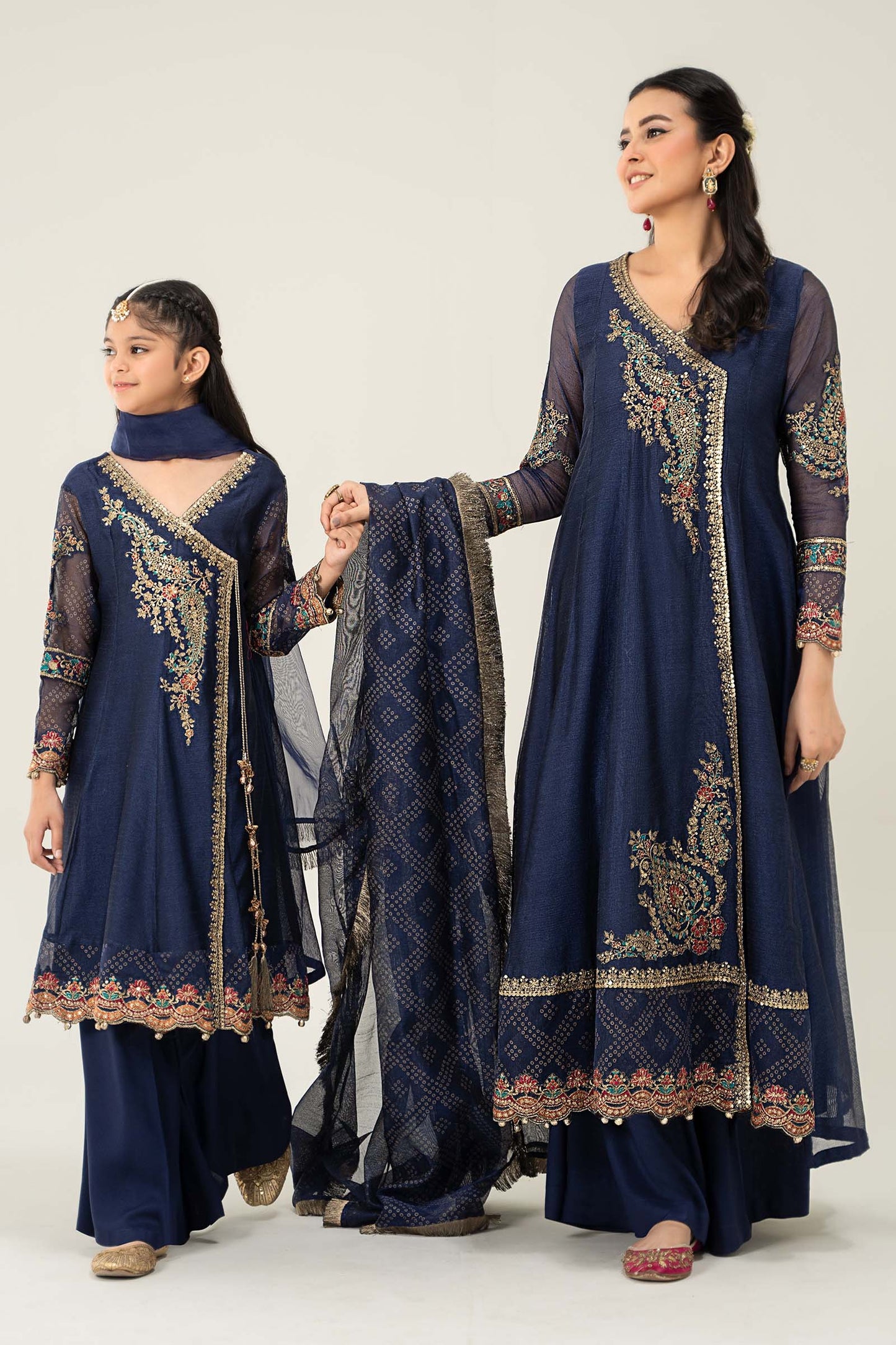 Maria B | 3 Piece Embroidered Paper Cotton Suit | MKD-W24-22 by Maria Faisal - Registered Vendor of : Maria B - type : Kids Clothes - 100% original wedding dresses