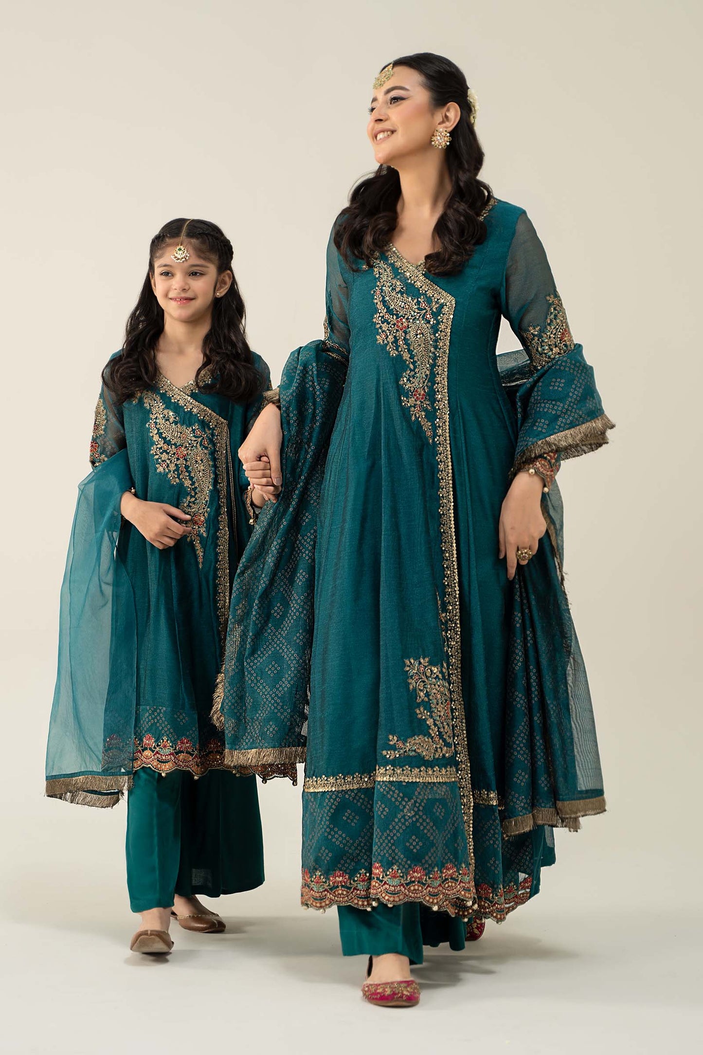 Maria B | 3 Piece Embroidered Paper Cotton Suit | MKD-W24-22 by Maria Faisal - Registered Vendor of : Maria B - type : Kids Clothes - 100% original wedding dresses