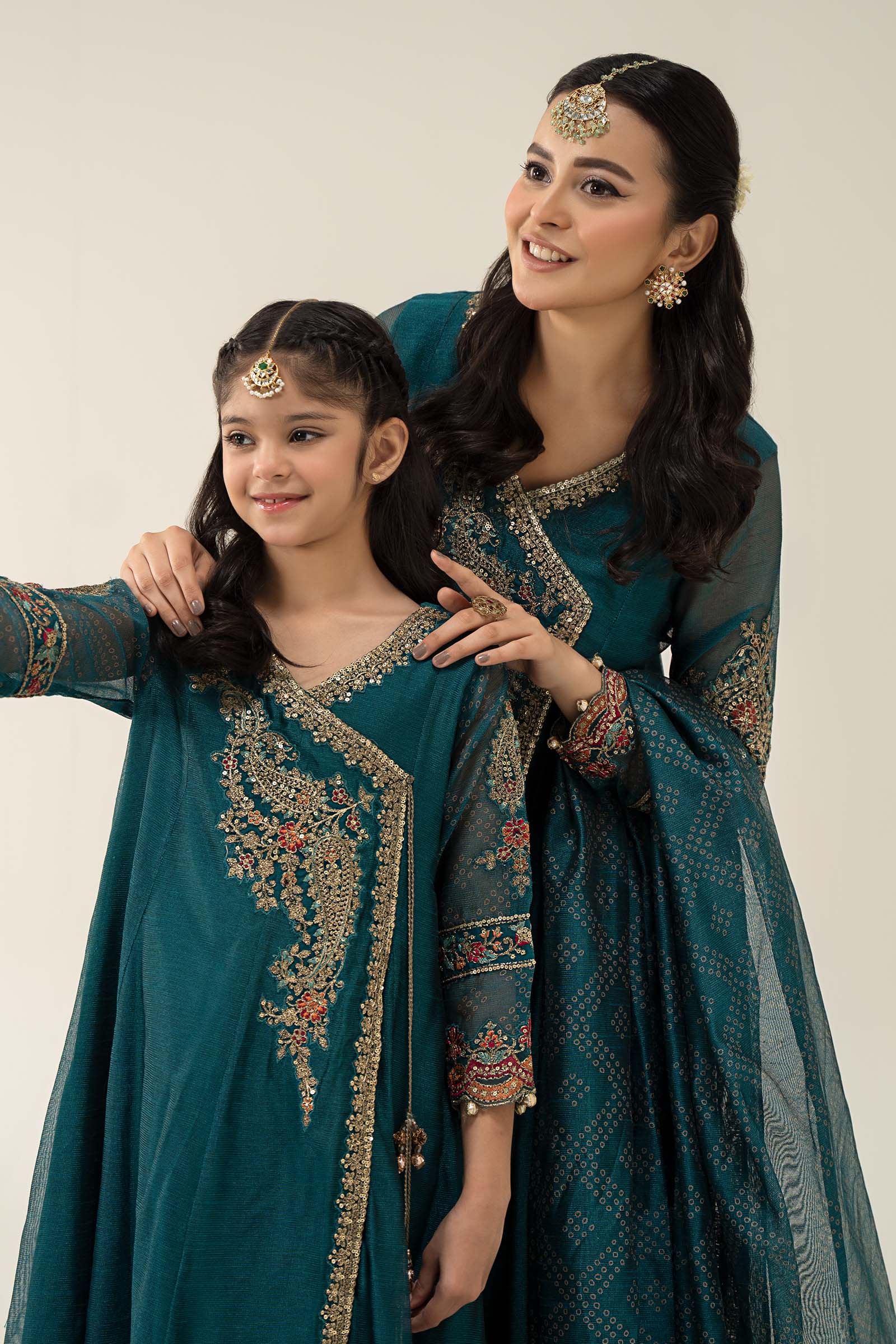 Maria B | 3 Piece Embroidered Paper Cotton Suit | MKD-W24-22 by Maria Faisal - Registered Vendor of : Maria B - type : Kids Clothes - 100% original wedding dresses