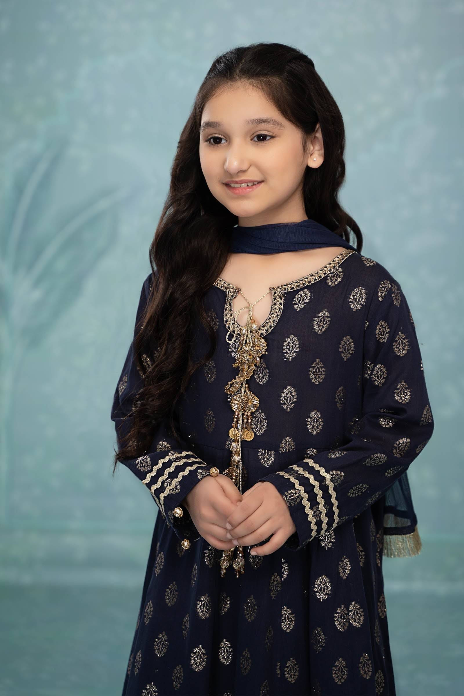 Maria B | 3 Piece Embroidered Suit | MKD-EF23-31R1 by Maria Faisal - Registered Vendor of : Maria B - type : Kids Clothes - 100% original wedding dresses