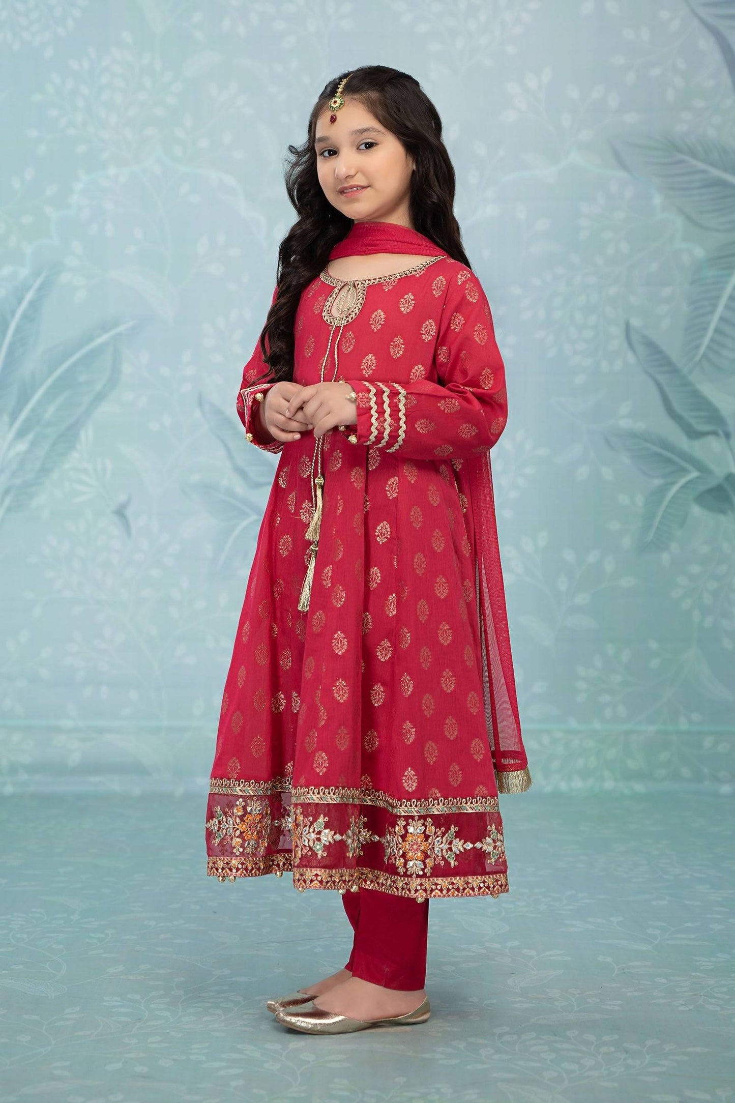 Maria B | 3 Piece Embroidered Suit | MKD-EF23-31R1 by Maria Faisal - Registered Vendor of : Maria B - type : Kids Clothes - 100% original wedding dresses