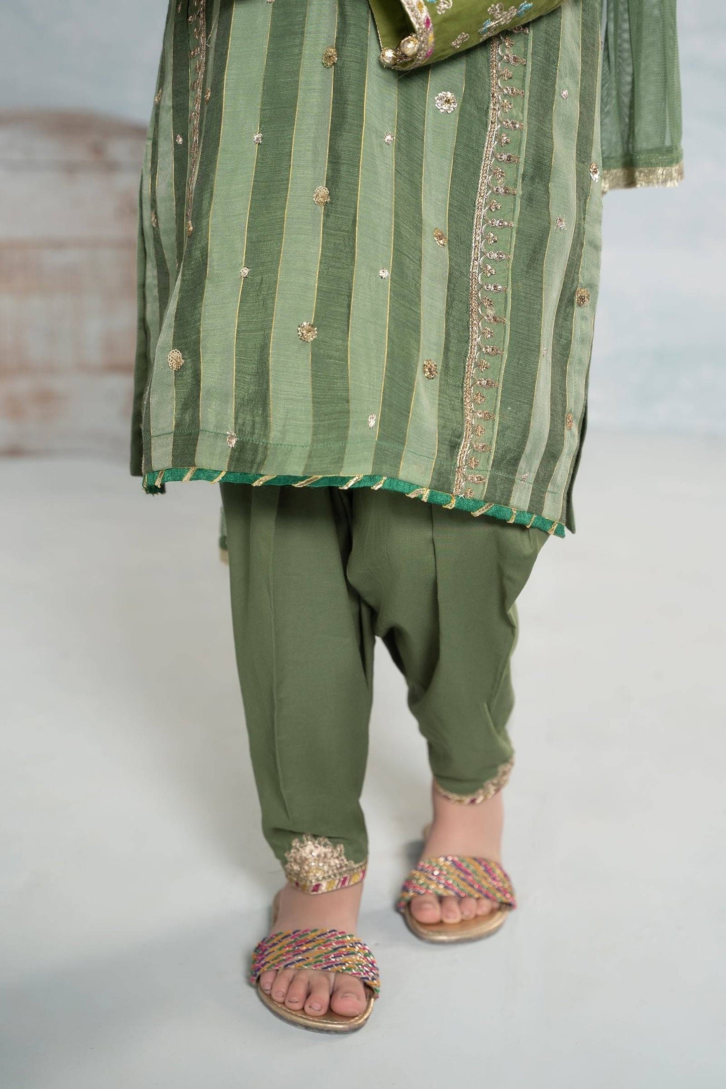 Maria B | 3 Piece Embroidered Yarn Dyed Suit | MKD-EF24-03 by Maria Faisal - Registered Vendor of : Maria B - type : Kids Clothes - 100% original wedding dresses