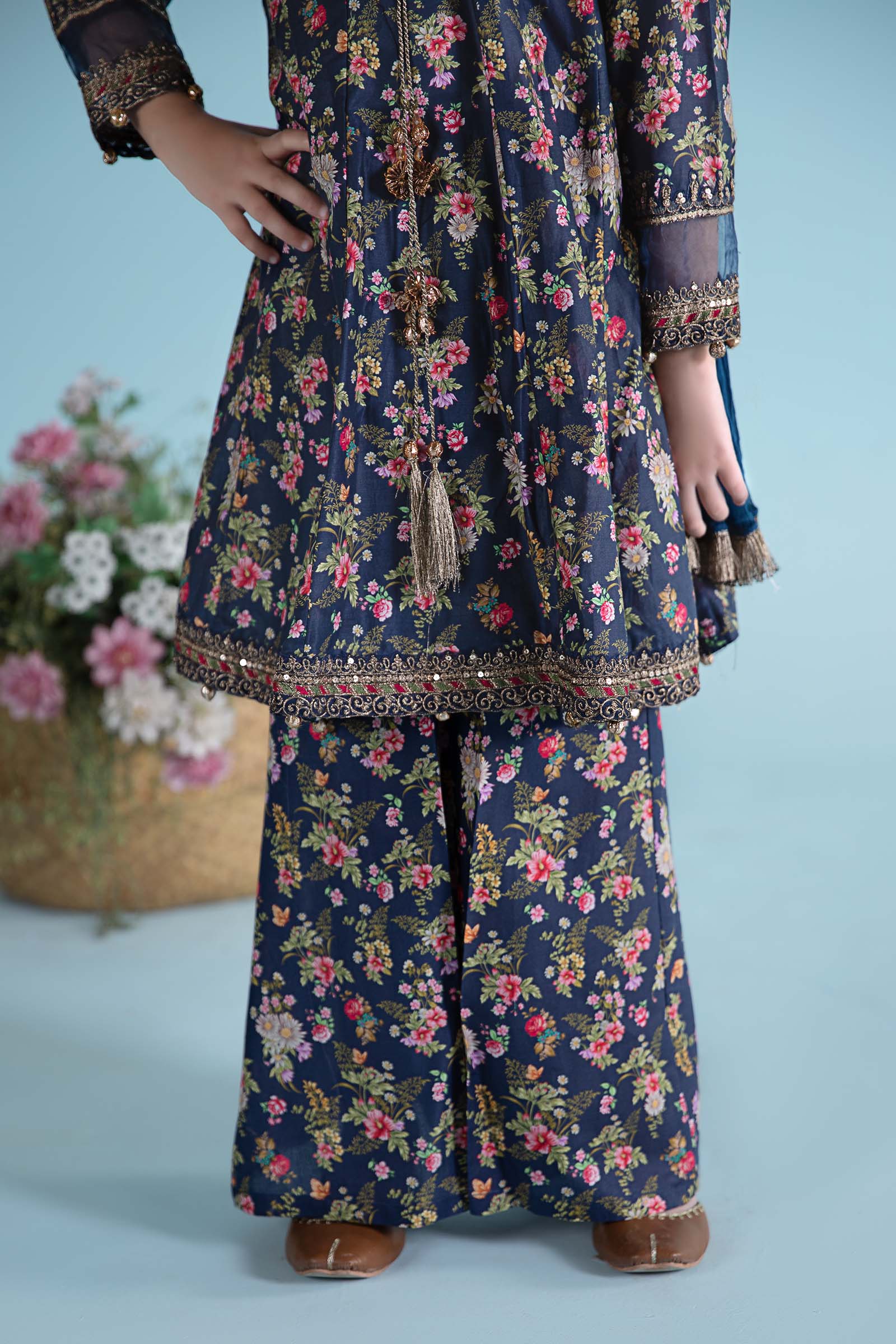 Maria B | 3 Piece Printed Lawn Suit | MKD-EA24-21 by Maria Faisal - Registered Vendor of : Maria B - type : Kids Clothes - 100% original wedding dresses