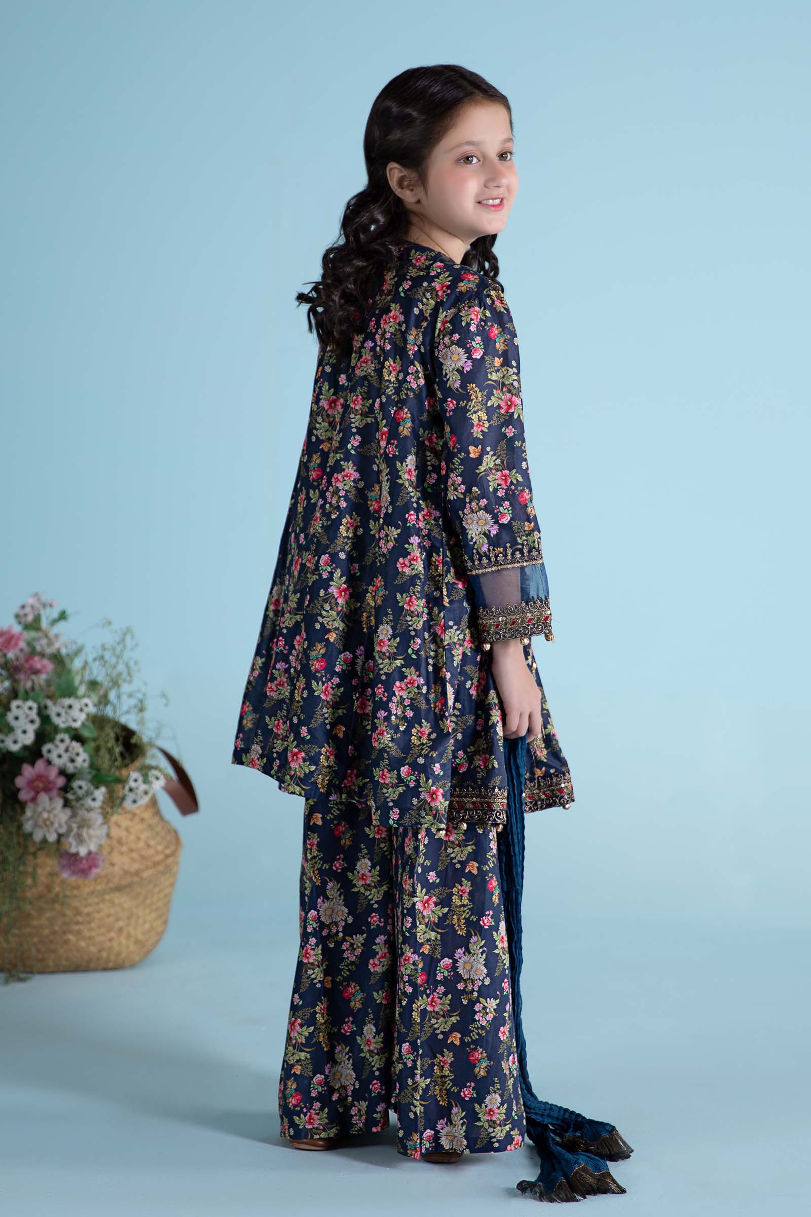 Maria B | 3 Piece Printed Lawn Suit | MKD-EA24-21 by Maria Faisal - Registered Vendor of : Maria B - type : Kids Clothes - 100% original wedding dresses