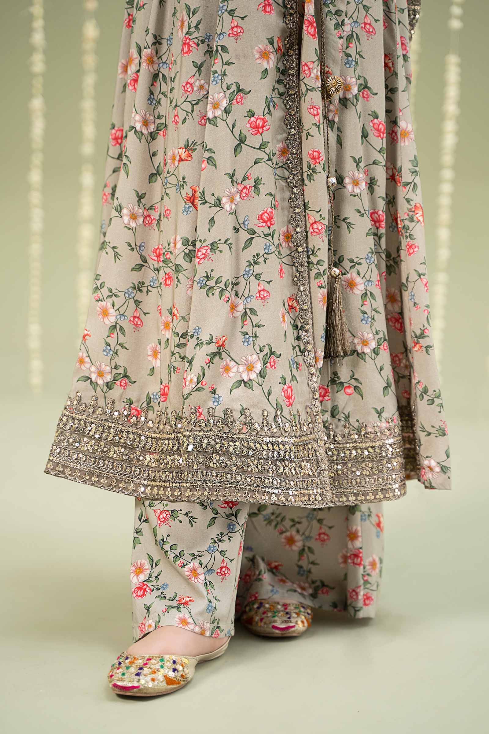Maria B | 3 Piece Printed Linen Suit | MKD-W24-26 by Maria Faisal - Registered Vendor of : Maria B - type : Kids Clothes - 100% original wedding dresses