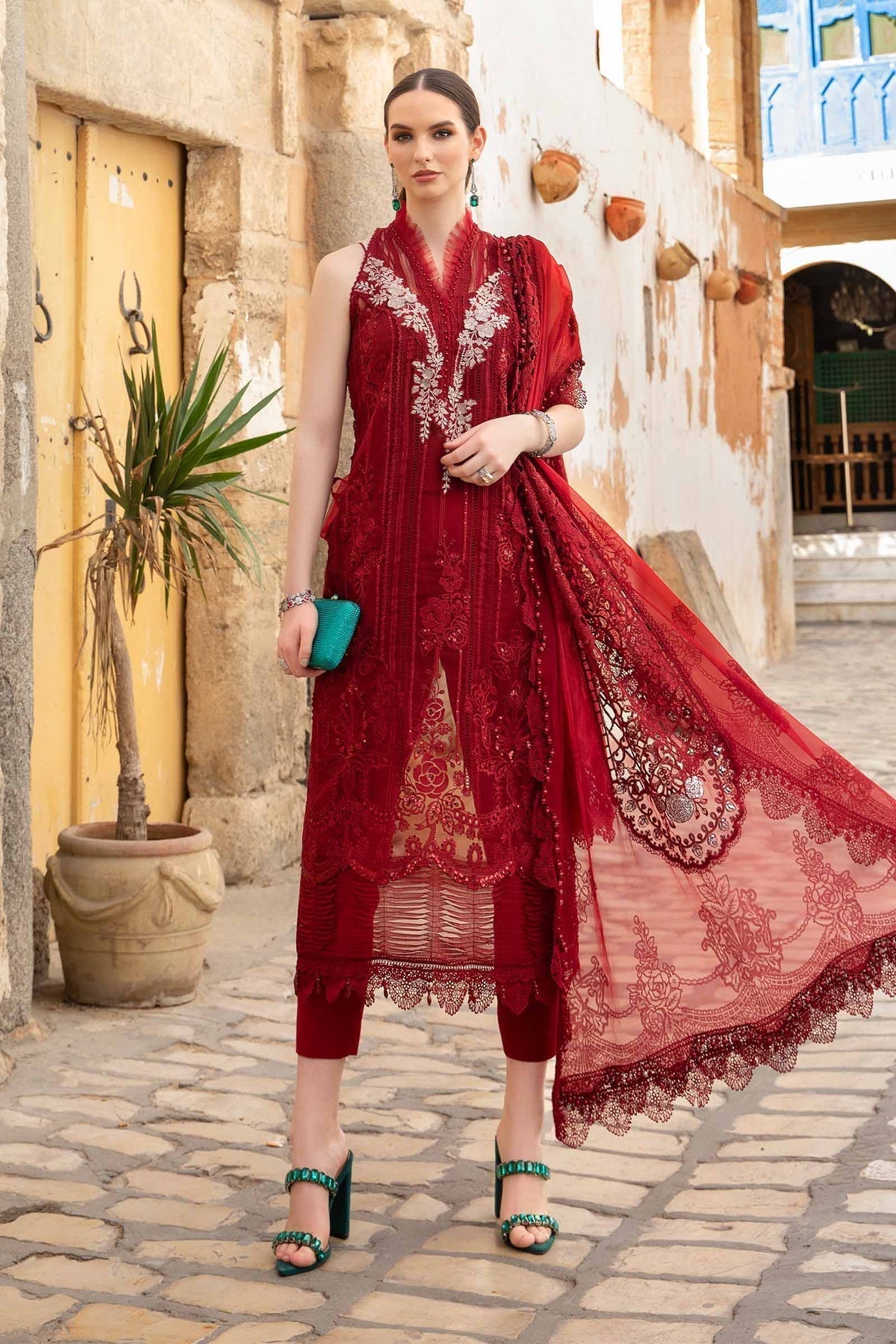 Maria B | Voyage a' Luxe Lawn | D-2401-B - Ladies Clothes - Maria Faisal