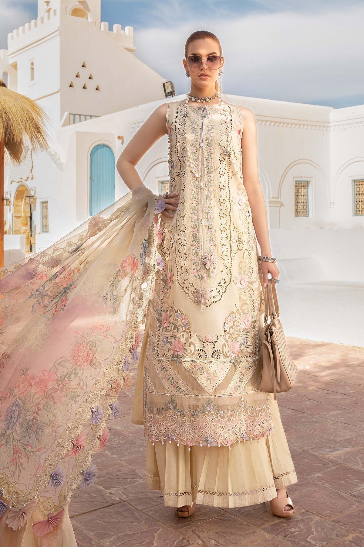 Maria B | Voyage a' Luxe Lawn | D-2406-B - Ladies Clothes - Maria Faisal