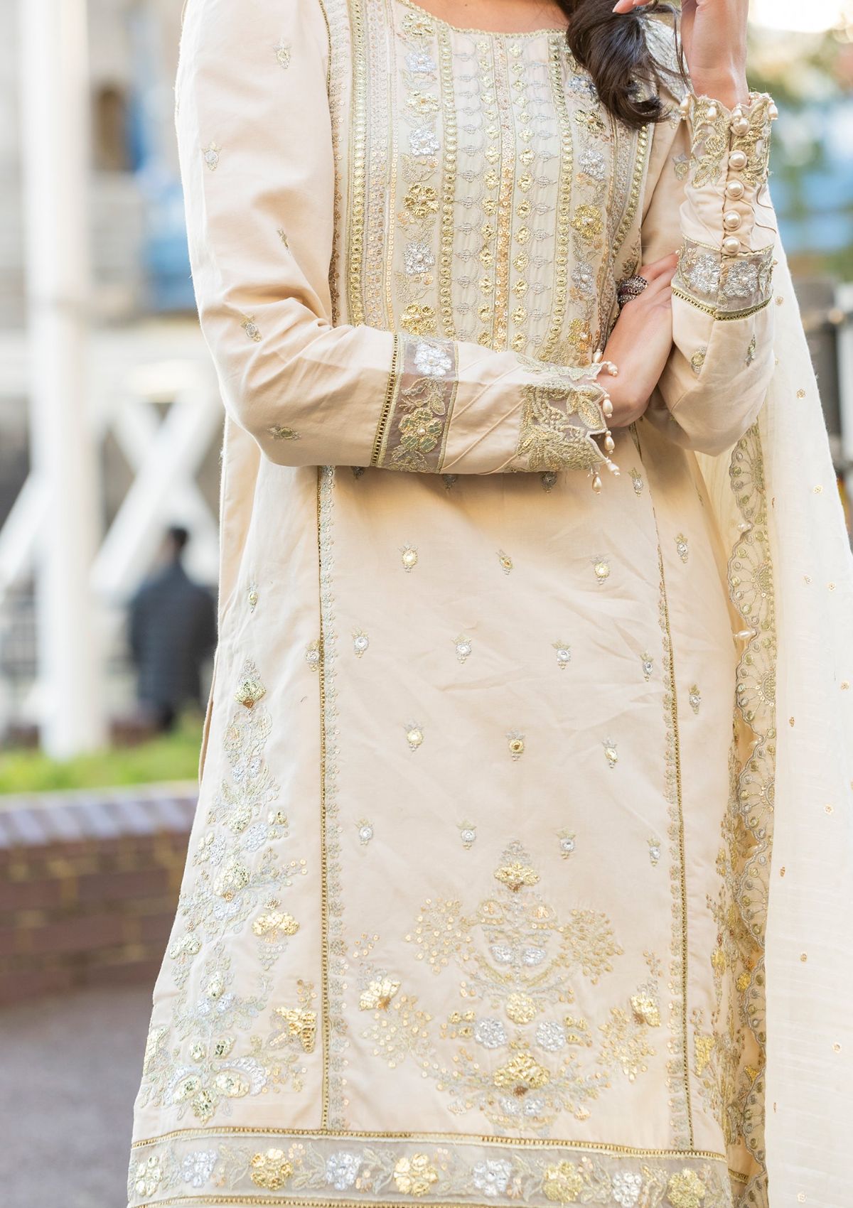 Meem | Luxury Eid Lawn 24 | MD-04 LIGHT SKIN - Ladies Clothes