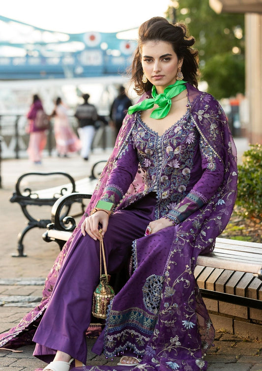 Meem | Luxury Eid Lawn 24 | MD-06 PURPLE - Ladies Clothes
