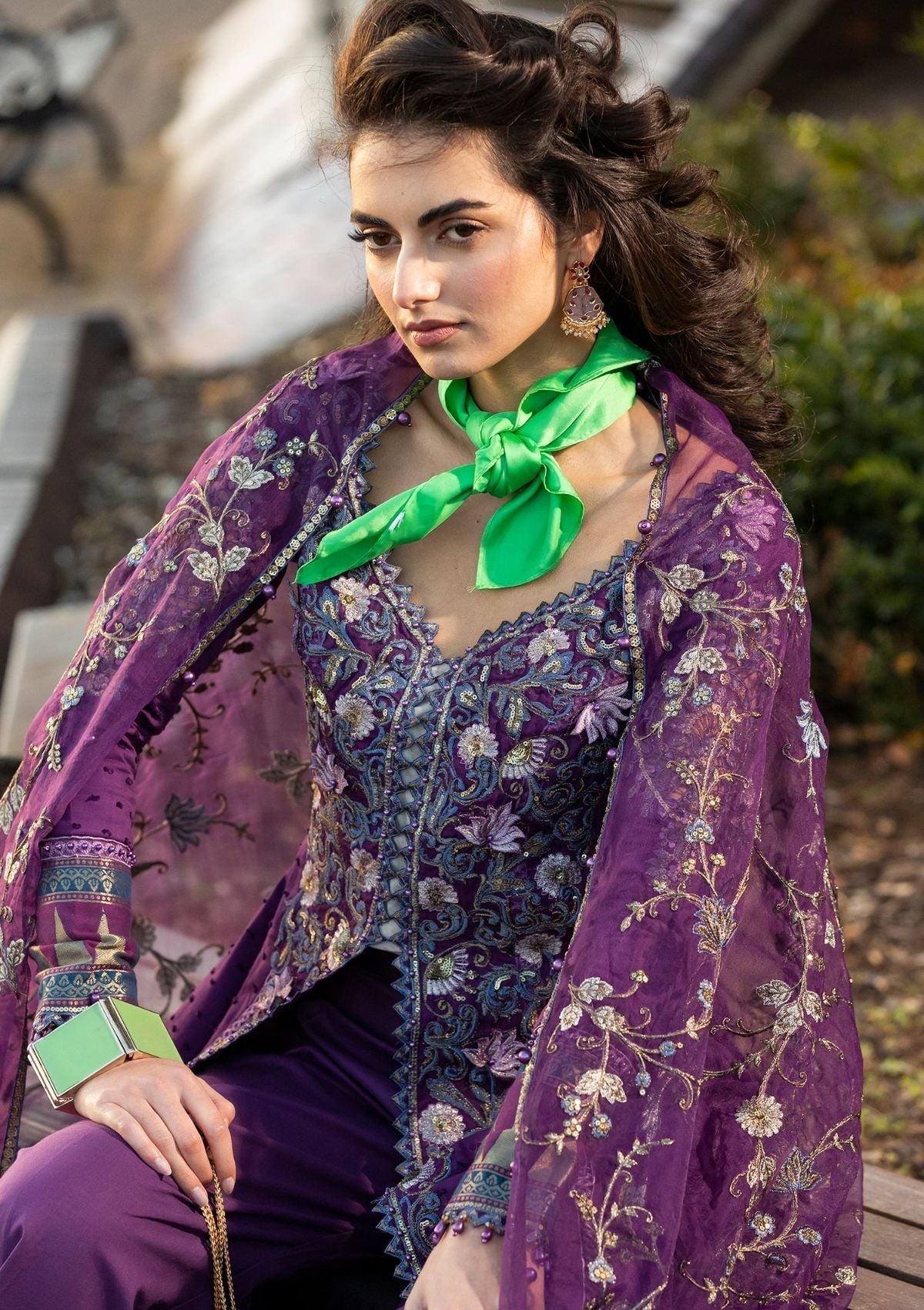 Meem | Luxury Eid Lawn 24 | MD-06 PURPLE - Ladies Clothes