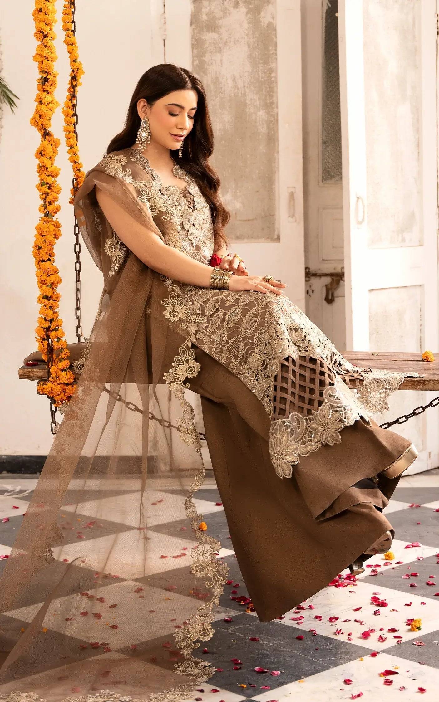 Asifa and Nabeel | Sunehri Eid 25 | Mehrunisa-(SEF25-07) by Maria Faisal - Registered Vendor of : Asifa and Nabeel - type : Ladies Clothes - 100% original wedding dresses