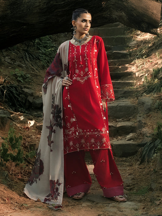 Hemstitch | The Garden Lawn | Midnight Rose - Ladies Clothes - Maria Faisal