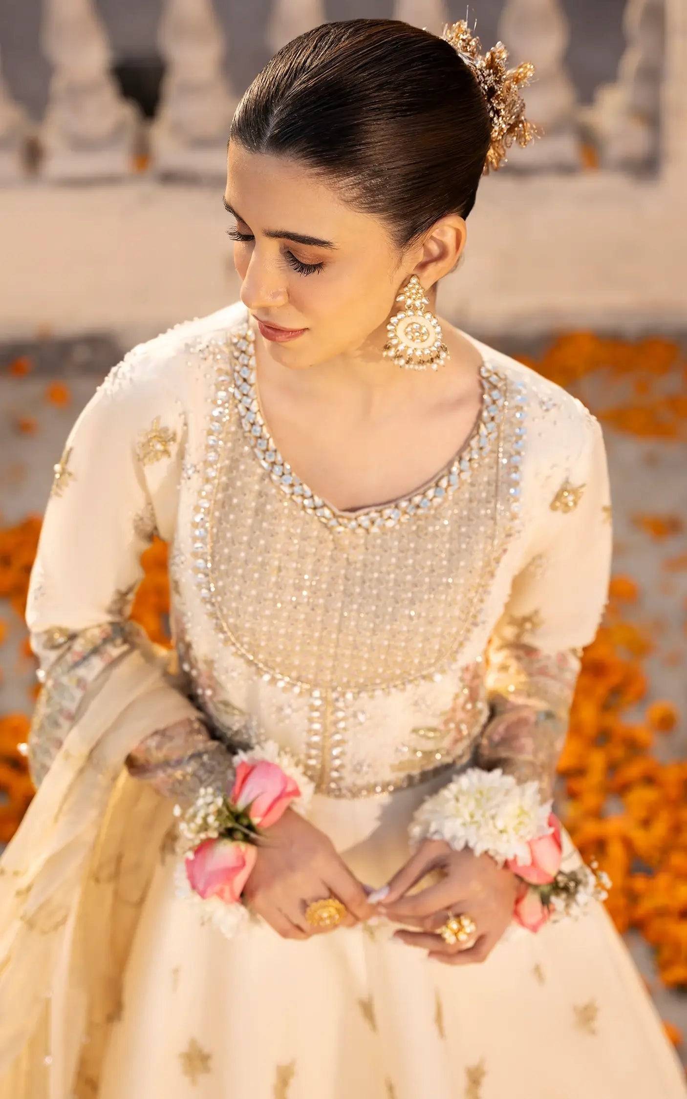 Asifa and Nabeel | Sunehri Eid 25 | Motia-(SEF25-08) by Maria Faisal - Registered Vendor of : Asifa and Nabeel - type : Ladies Clothes - 100% original wedding dresses