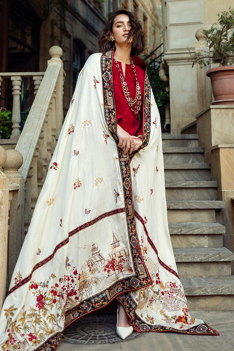 Mushq | Broadway Winter 24 |  Flying Kiss - Designer Dress with Intricate embroidery and embellishments. Shop elegent wedding dress at Maria Faisal.