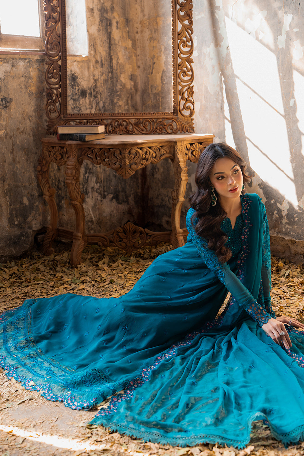 Azure | Ensembles | Mystic Teal - Ladies Clothes - Maria Faisal