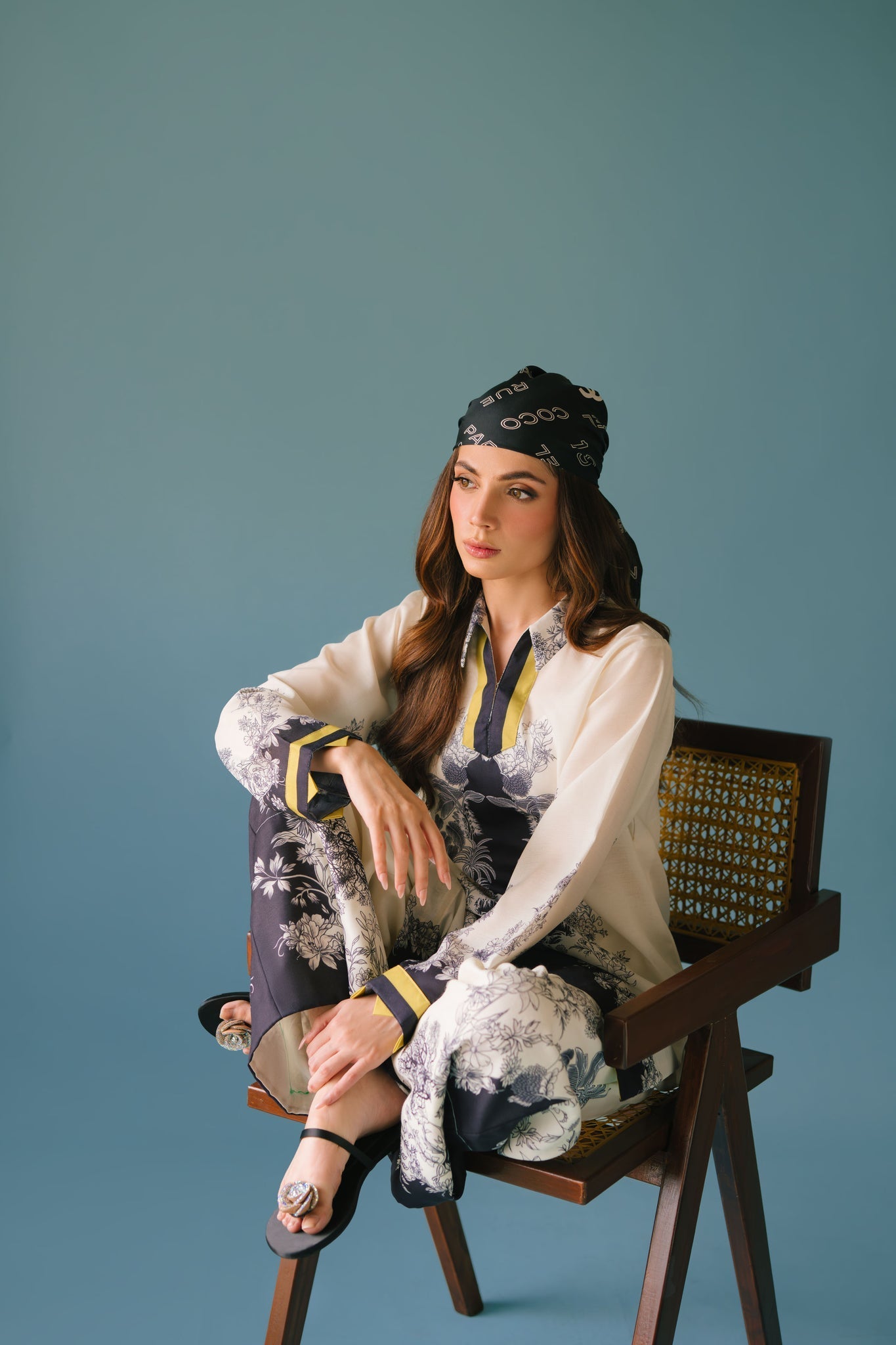 Sammy K | Lawn Pret 25 | Black Star - Ladies Clothes - Maria Faisal